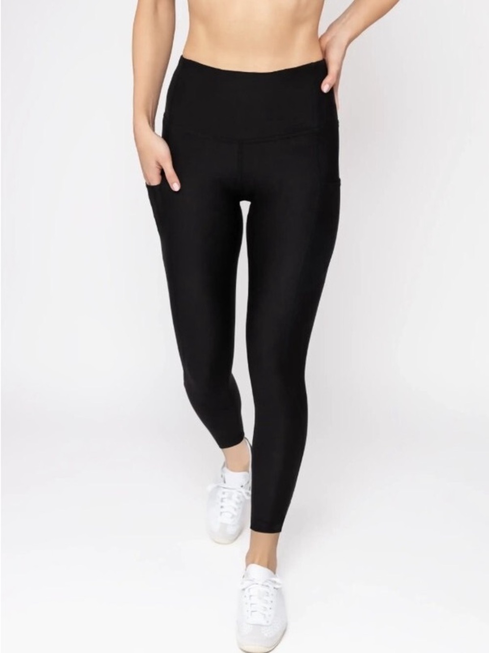 Tripulse Original TENCEL Leggings Black High Waist Side Pockets Size XXL Sustain